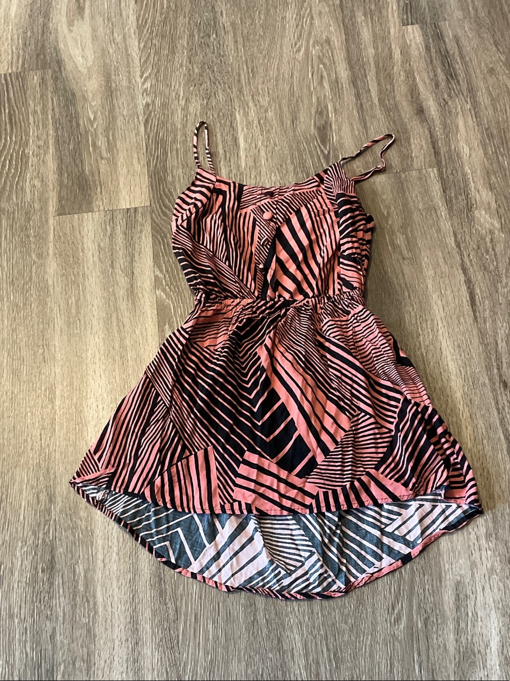 Material Girl Pink and Black Striped Mini Dress